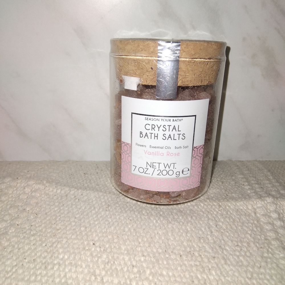 Vanilla Rose Bath Salts Flowers & Essential Oils